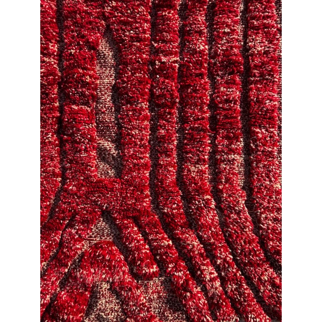 Mid-Century Modern Handmade Berber Area Rug For Sale - Image 3 of 10