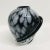 Hand Blown Art Glass Vase in black and gray tones