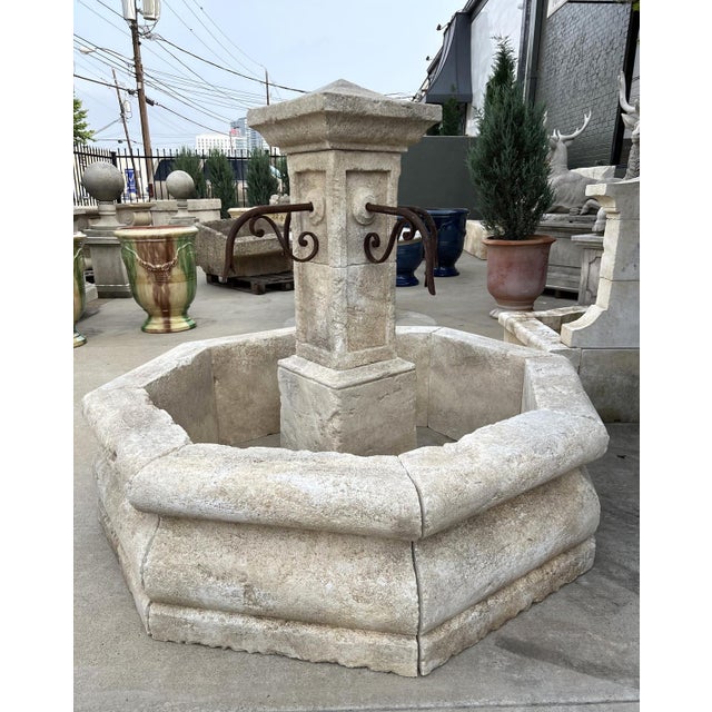 St. Michel Carved Limestone Center Fountain From Provence, France For Sale In Dallas - Image 6 of 14