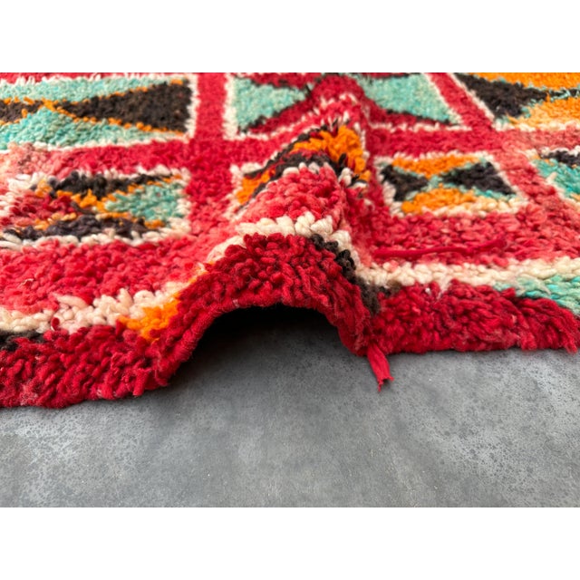 1980s 1980s Moroccan Vintage Colorful Rug - 3'1" X 7'1" Ft For Sale - Image 5 of 8
