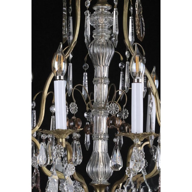 Restored Rococo Revival Fruit Crystal Chandelier For Sale - Image 9 of 12