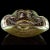 Glass Murano Dark Purple Swirling Pattern Heavy Gold Flecks Vintage Italian Art Glass Bowl Catchall Ashtray For Sale - Image 7 of 11