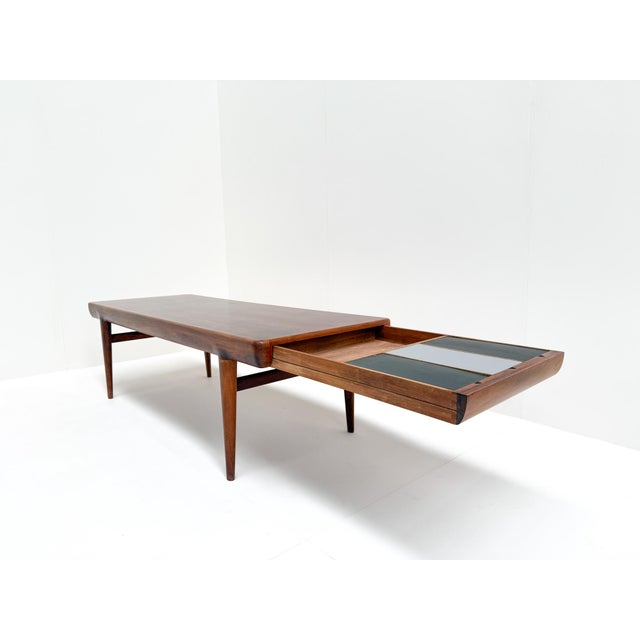 Wood Vintage Rosewood Coffee Table by Johannes Andersen for CFC Silkeborg, 1960s For Sale - Image 7 of 15
