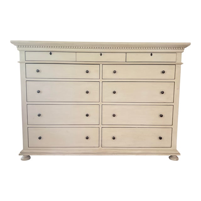 Restoration Hardware St James Dresser in Antiqued Taupe For Sale