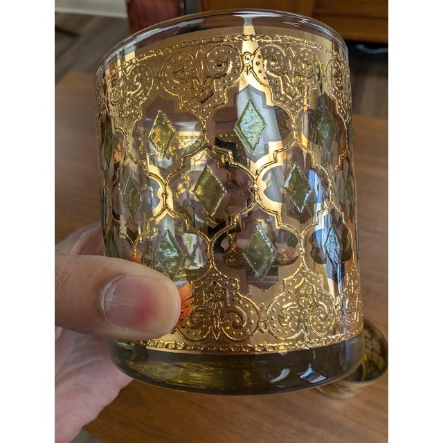 Culver Ltd. 1960s 22k Gold Culver "Valencia" Old Fashioned Cocktail Glasses- Set of 6 For Sale - Image 4 of 9