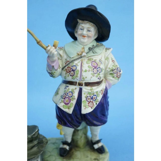 19th Century Porcelain Jester in the Pillory and King from Imperial Manufactory Vienna, Austria For Sale - Image 11 of 18