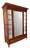 Antique French Carved Oak Mirrored 2-Drawer Armoire For Sale