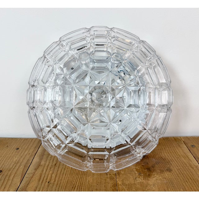 Vintage Industrial wall or ceiling lamp made in former Czechoslovakia during the 1970s-1980s. Was used in factory offices...