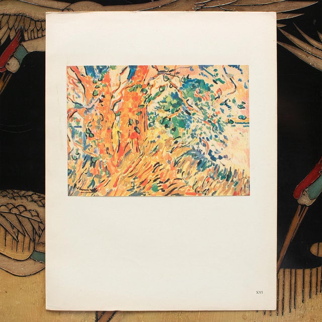 1950 After Maurice De Vlaminck "Plane Trees", German Edition Offset Lithograph For Sale - Image 4 of 8