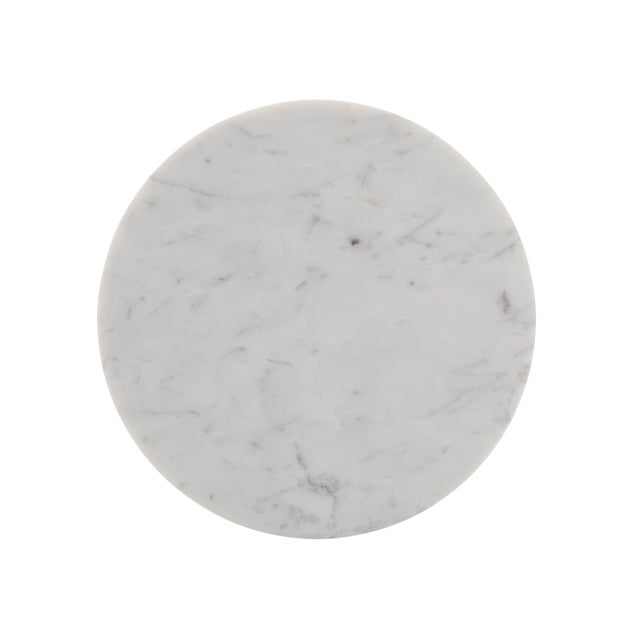 Traditional Currey & Company Sasha White Drinks Table For Sale - Image 3 of 3