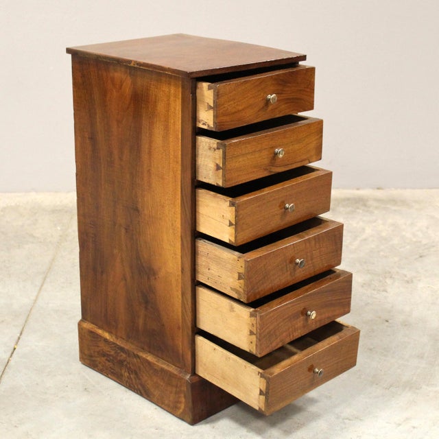 Bedside Table in Walnut For Sale - Image 5 of 9