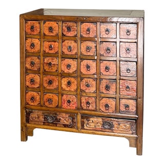 Late 20th Century Asian Apothecary Cabinet For Sale