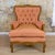 Elizabethan or Neoclassical-style armchair made of walnut wood and quilted upholstery. The upholstery is original, with a...