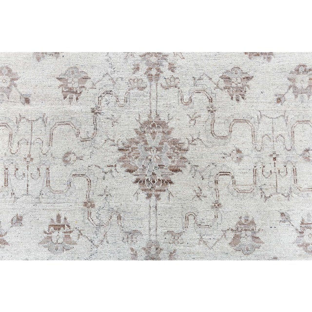 Beige Inspired Runner In Light Beige With Classic Taupe "Terrosa" by Doris Leslie Blau For Sale - Image 8 of 9