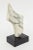 This vintage abstract Carrara marble and black resin base sculpture is from the 80's. it is a great tabletop sculpture....