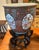 Chinese Large Vintage Chinese Porcelain Jardinière / Cachepot / Goldfish Bowl /Carved Hardwood Stand For Sale - Image 3 of 12