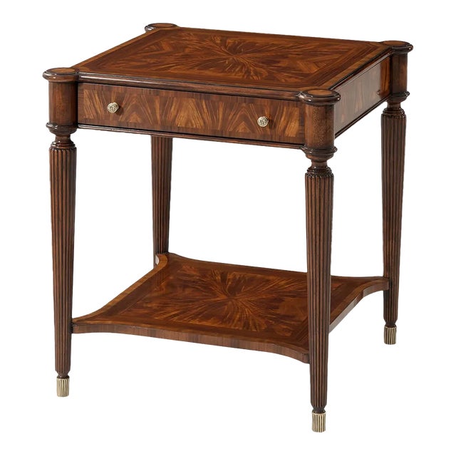 English Reeded Leg End Table For Sale