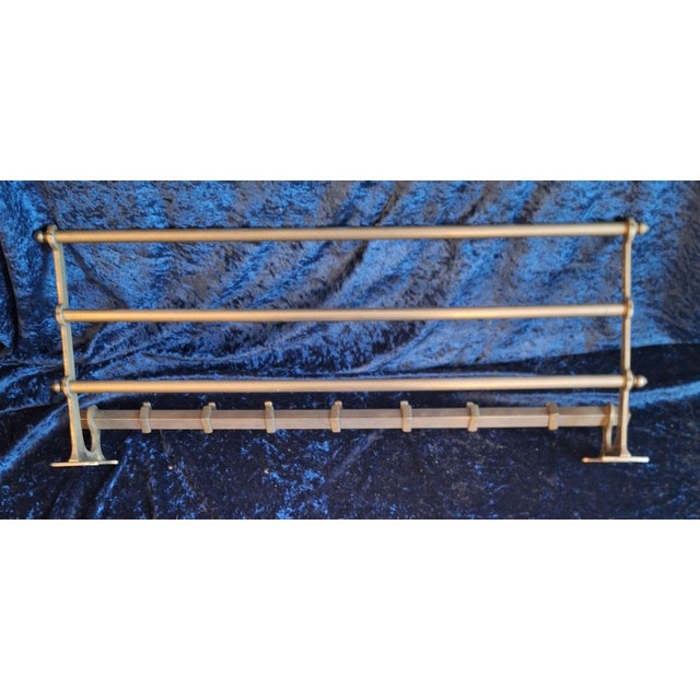 French Art Deco Wall-Mounted Coat Rack in Nickel-Plated Metal, 1930s For Sale - Image 4 of 8