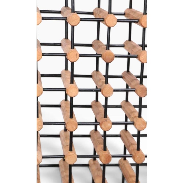 Mid 20th Century Large Architectural Mid Century 75 Bottle Wine Rack For Sale - Image 9 of 15