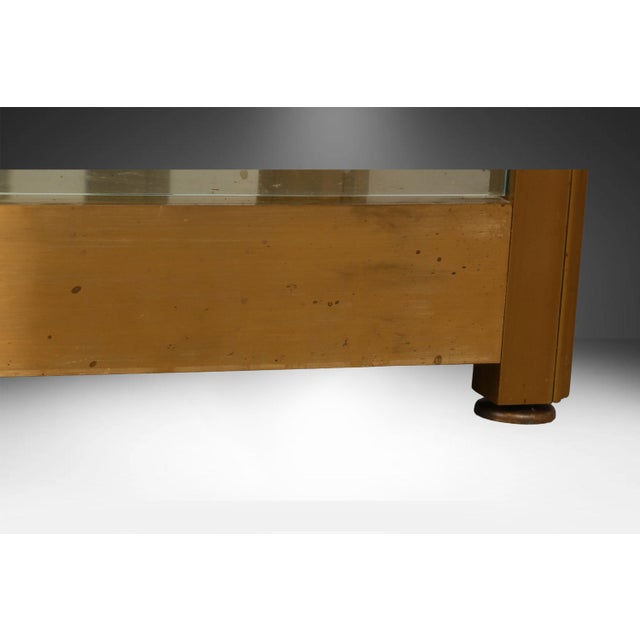 Vintage Mid-Century Hollywood Regency Brass Glass Lighted Curio Cabinet Vitrine For Sale - Image 14 of 18