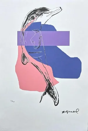 After Andy Warhol, Dolphin - Pink , 1980s, Lithograph