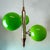 Wood Mid-Century Modern Space Age Portuguese Chandelier with Green Glass Globes, 1960s For Sale - Image 7 of 10