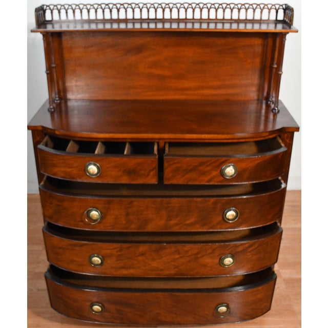 1920s Antique Sohan Ny English Sheraton Solid Mahogany Server / Buffet For Sale - Image 12 of 18