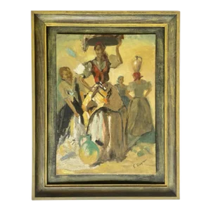 1960s Expressionist Oil Painting on Board