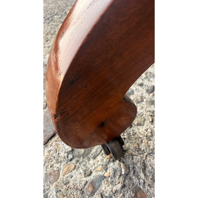 Early 20th Century Antique Octagonal Pedestal Dining Table on Casters For Sale - Image 9 of 16