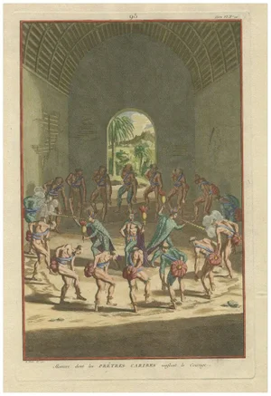 A Ritual Dance of the Caribbean, 1722, Paper
