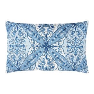 Scalamandre 22" x 14" Provence Pillow in Chambray For Sale