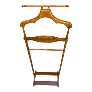 1960’s Vintage Mid-Century Modern Men’s Bedroom Wood Suit Valet Aka Silent Butler
