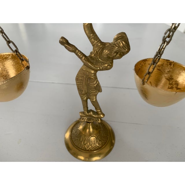 Brass Figurine of Woman with Scales, 1950s For Sale - Image 10 of 18