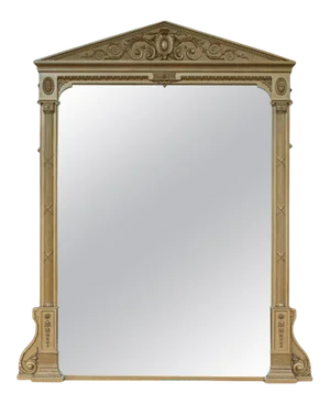1850s Classical Large Antique Overmantel Mirror
