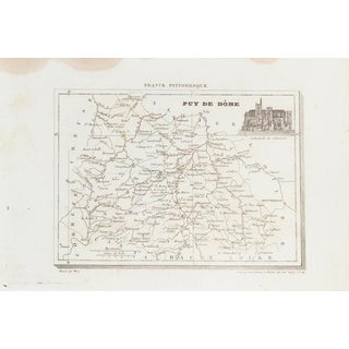 Map of Puy De Dome, 19th Century For Sale