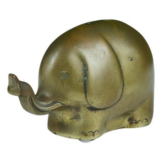 Brass Elephant Piggy Bank For Sale