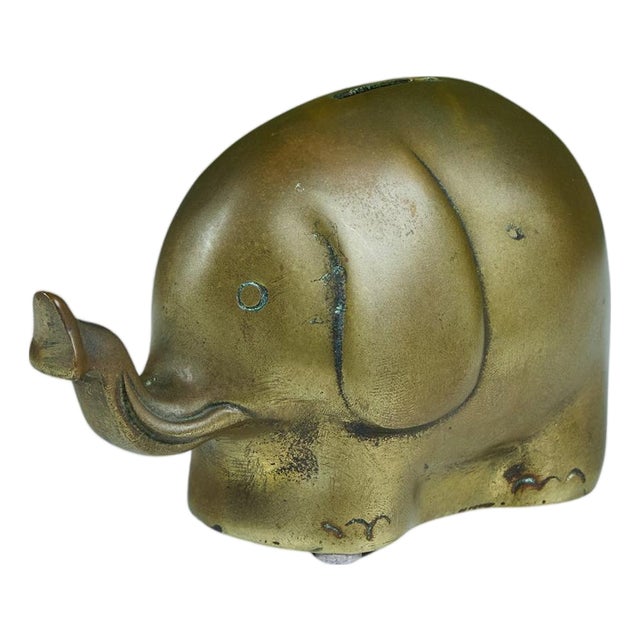 Brass Elephant Piggy Bank For Sale