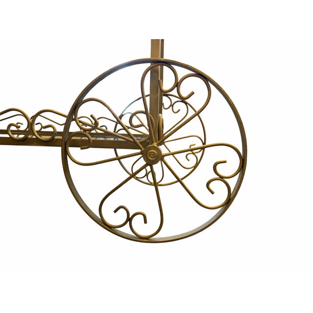 1960s Hollywood Regency Iron Bar Cart For Sale In Phoenix - Image 6 of 6