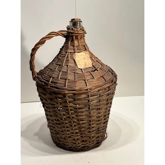 Mid 20th Century Vintage French Rattan Demi John #100 For Sale - Image 5 of 7