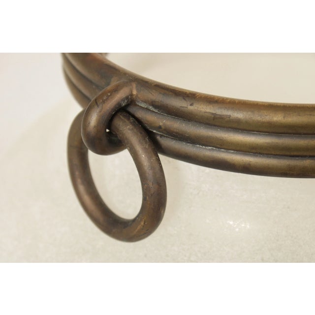 Neoclassical Style Opaque Glass and Brass Vase For Sale In Philadelphia - Image 6 of 12