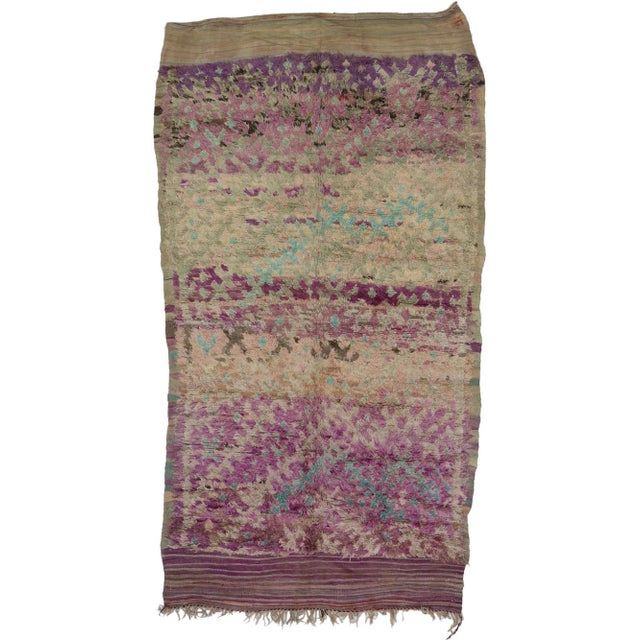 Vintage Purple Talsint Moroccan Rug - 05'08 X 08'07 For Sale - Image 9 of 9