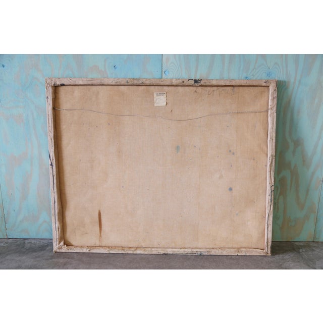 Blue "Untitled" Oil on Canvas Painting 1963 Leon Berkowitz 1911-1987 For Sale - Image 8 of 10
