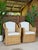 Pair of Vintage Michael Taylor Style Braided Rattan Wicker Lounge Armchairs For Sale - Image 10 of 12