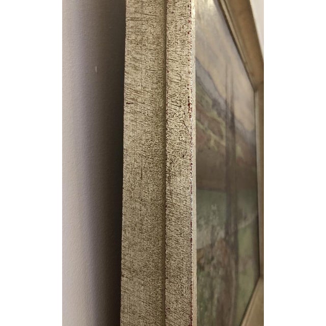 Jules Ami Courvoisier, Paysage de printemps campagne et Jura, Oil on Cardboard, Framed For Sale - Image 8 of 12