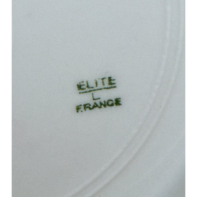 Early 20th Century Elite Works French Limoges Porcelain Floral Plate For Sale In New York - Image 6 of 9