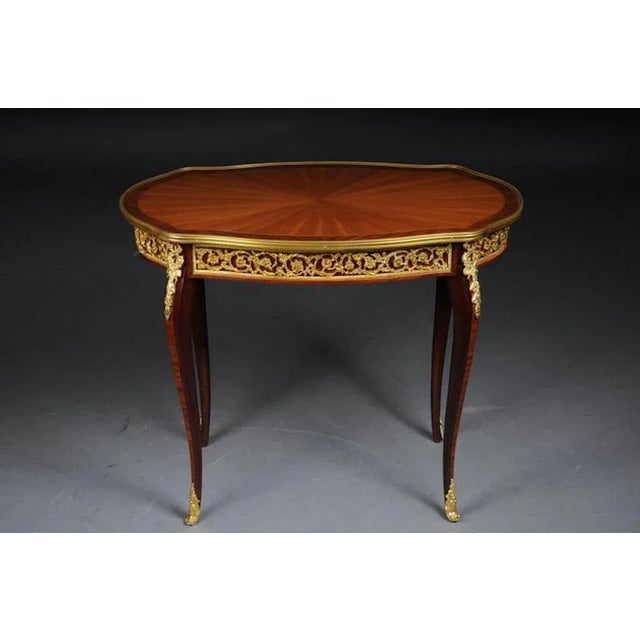 French salon side table in transition style Exclusive French Salon side table in transition style. beech, slightly convex...