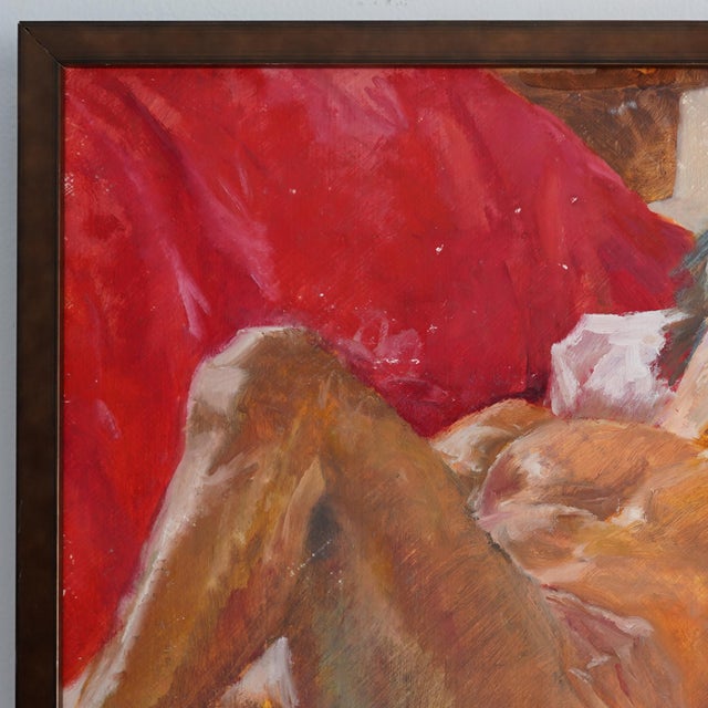 1980s Linda Kolar (1947-2020) Artist Nude Study Original Painting Circa 1980s For Sale - Image 5 of 9