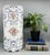 Stunning, vintage hand-painted ceramic umbrella stand from Portugal featuring colorful floral sprays surrounded by cobalt...