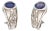 1999 Kieselstein Cord Alligator Earrings Vintage Sterling Silver Iolite Clip On- Set of 2 For Sale