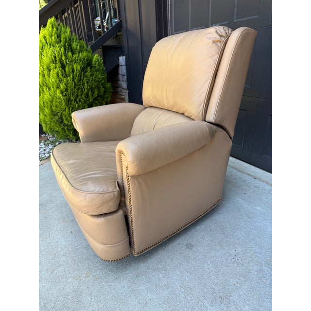 Hancock & Moore Leather Swivel Reclining Club Chair For Sale In Atlanta - Image 6 of 9